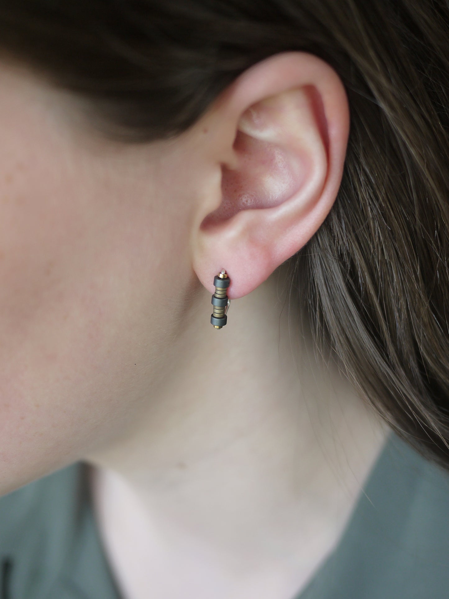 Minimalistic Beaded Hugger Earrings