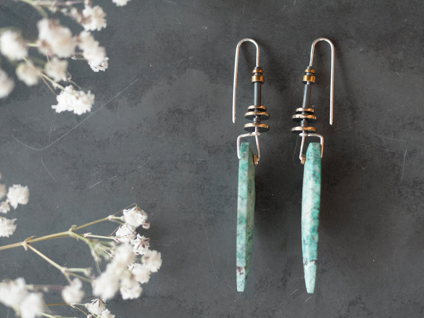 Chrysocolla Drop Earrings