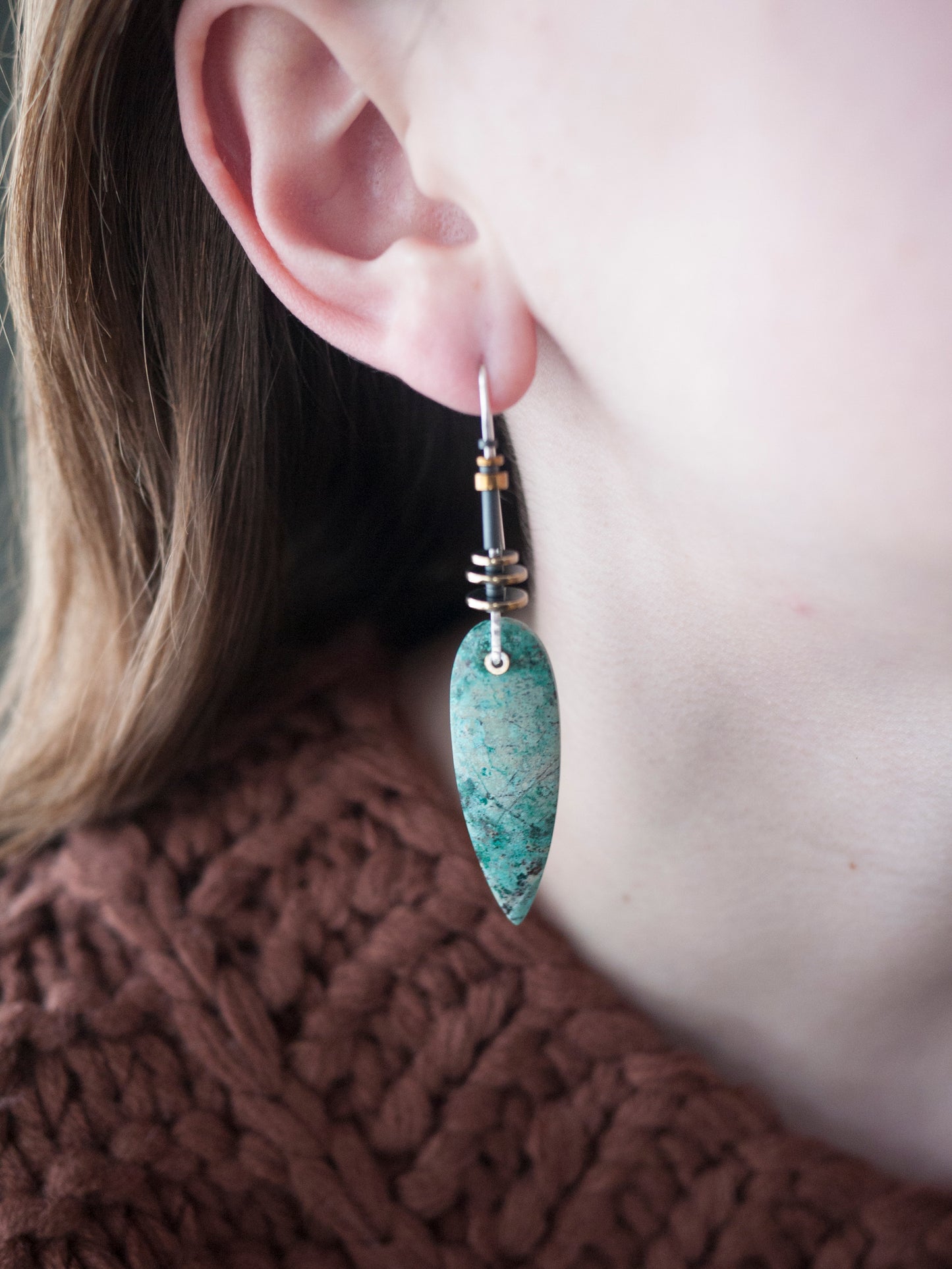 Chrysocolla Drop Earrings