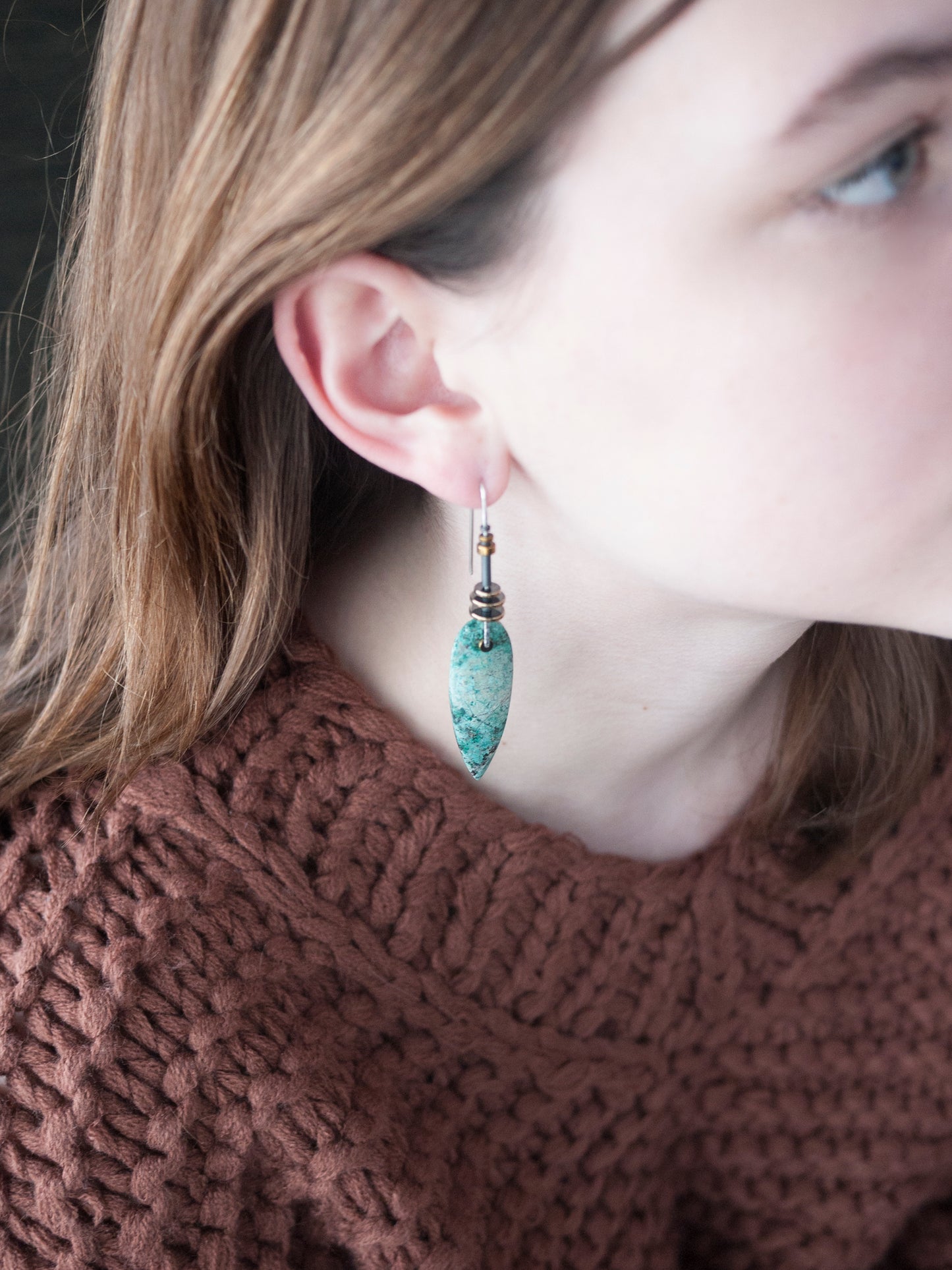 Chrysocolla Drop Earrings