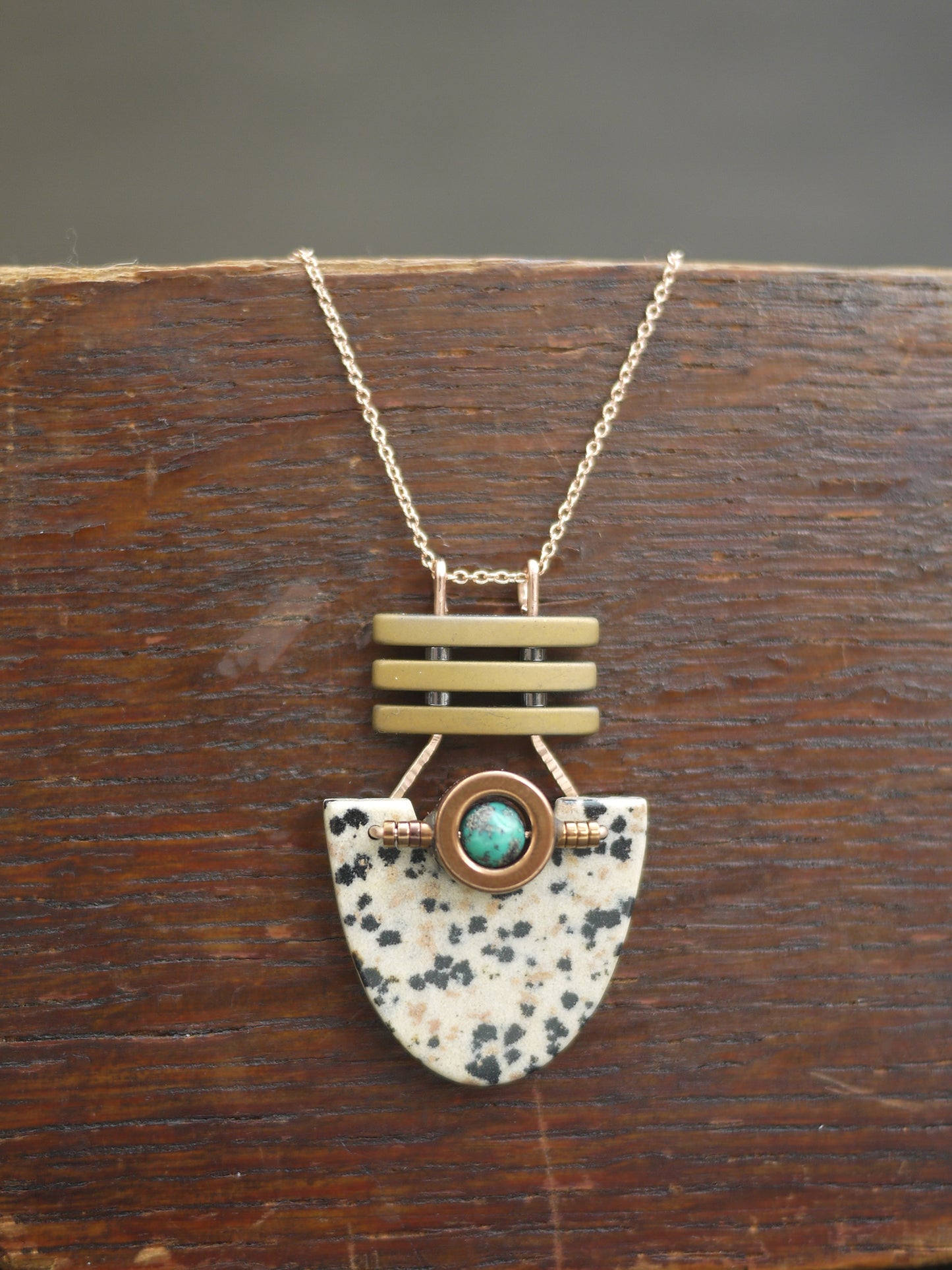 Dalmatian Jasper Triad Pendant