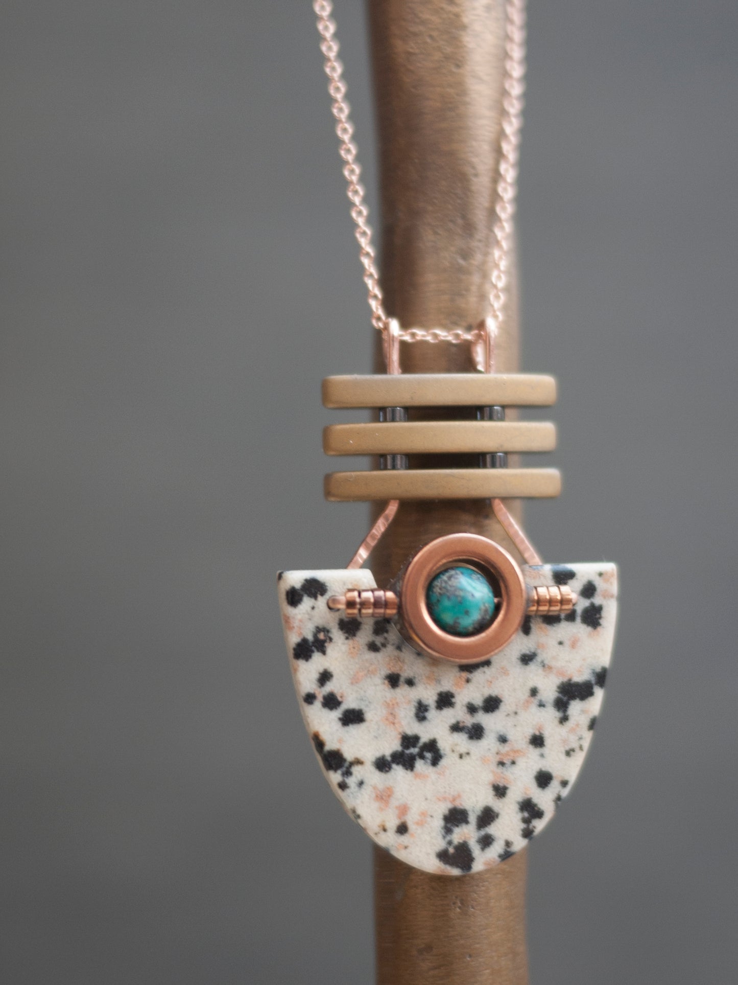 Dalmatian Jasper Triad Pendant
