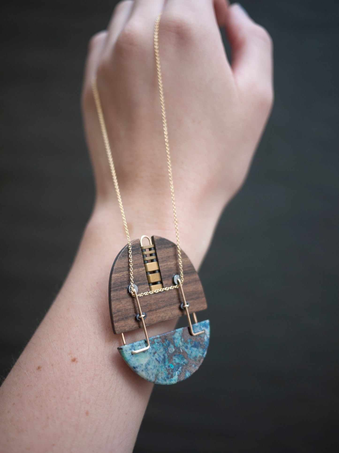 Chrysocolla Statement Necklace