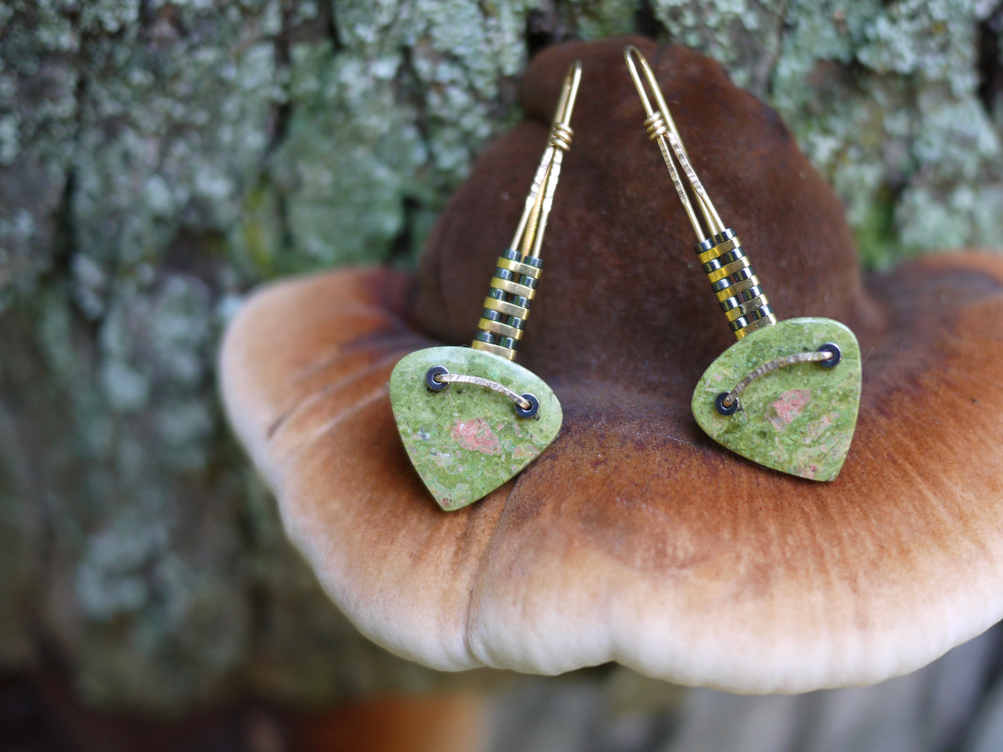 Unakite Drop Earrings