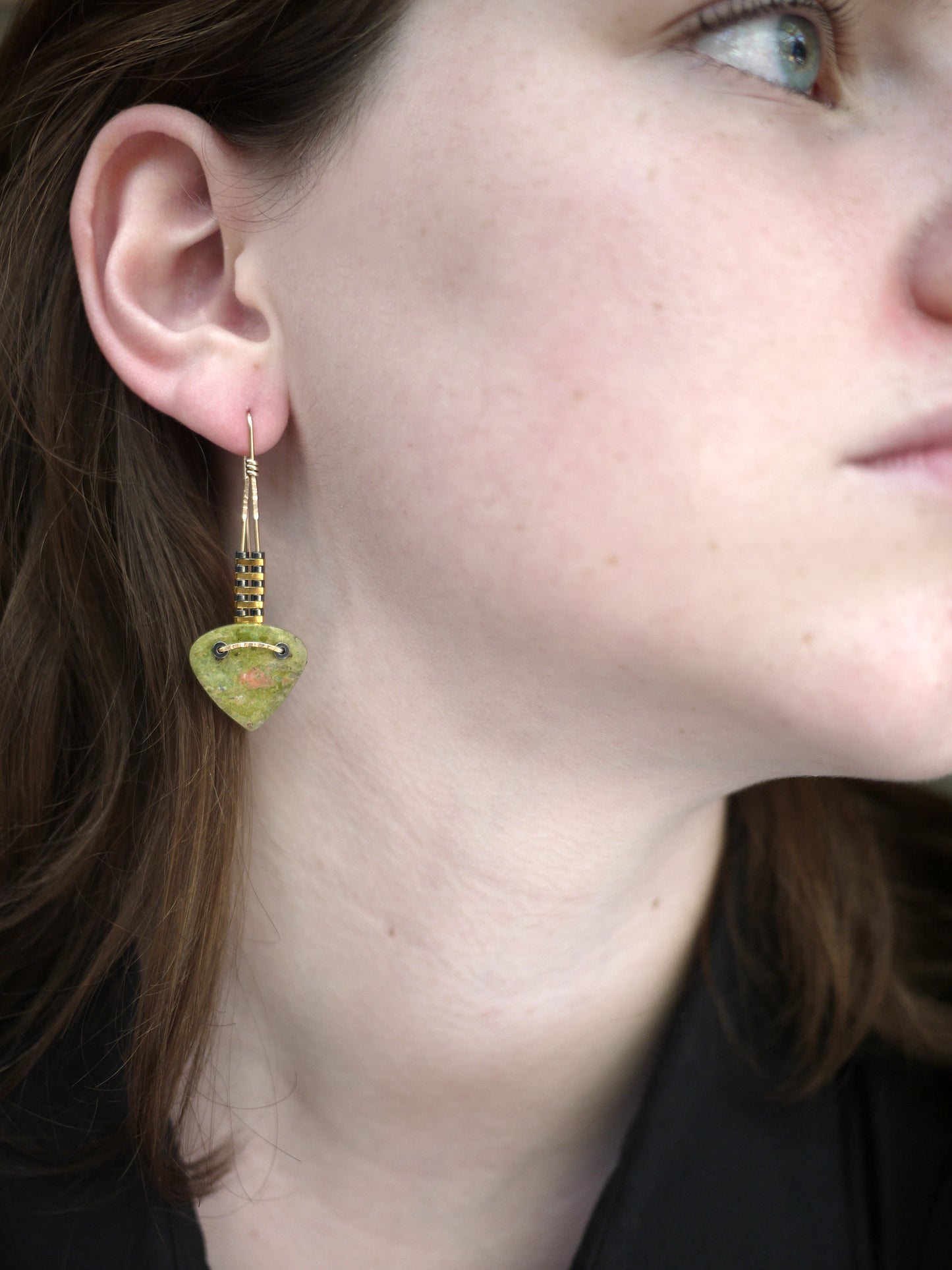 Unakite Drop Earrings