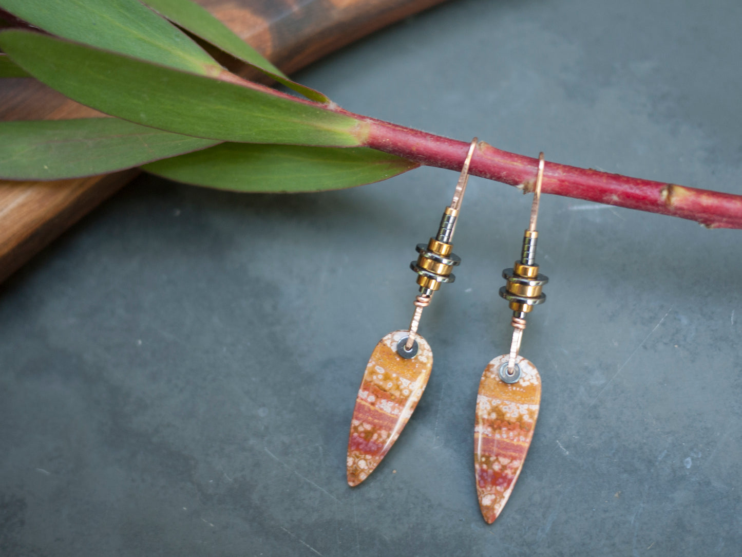 Ocean Jasper Drop Earrings