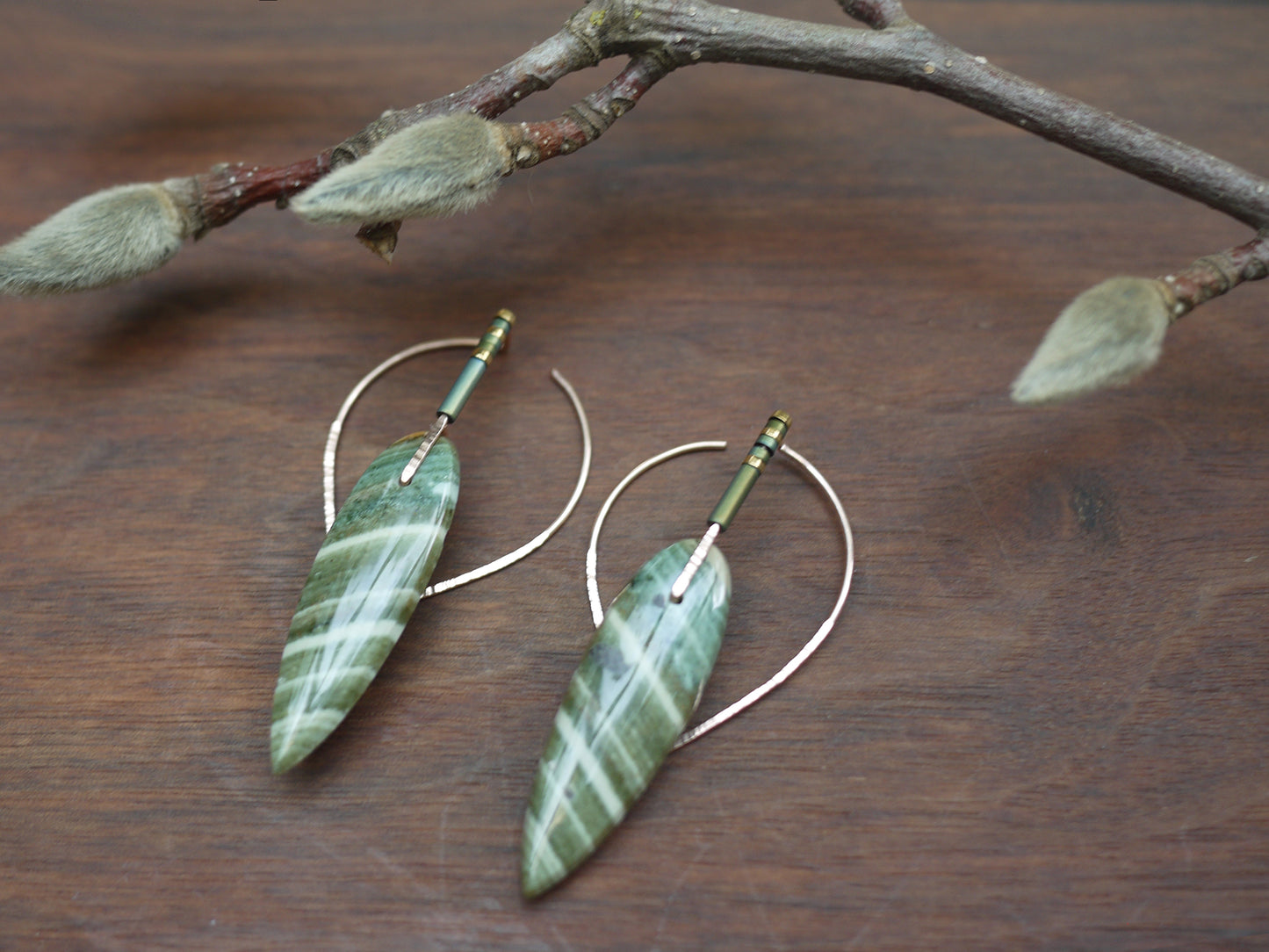 Fancy Zebra Jasper Ear Jackets