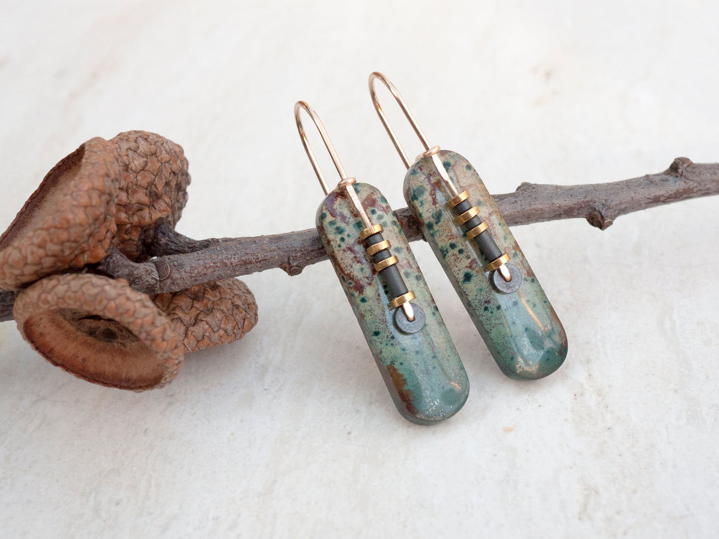 Forest Jasper Drop Earrings