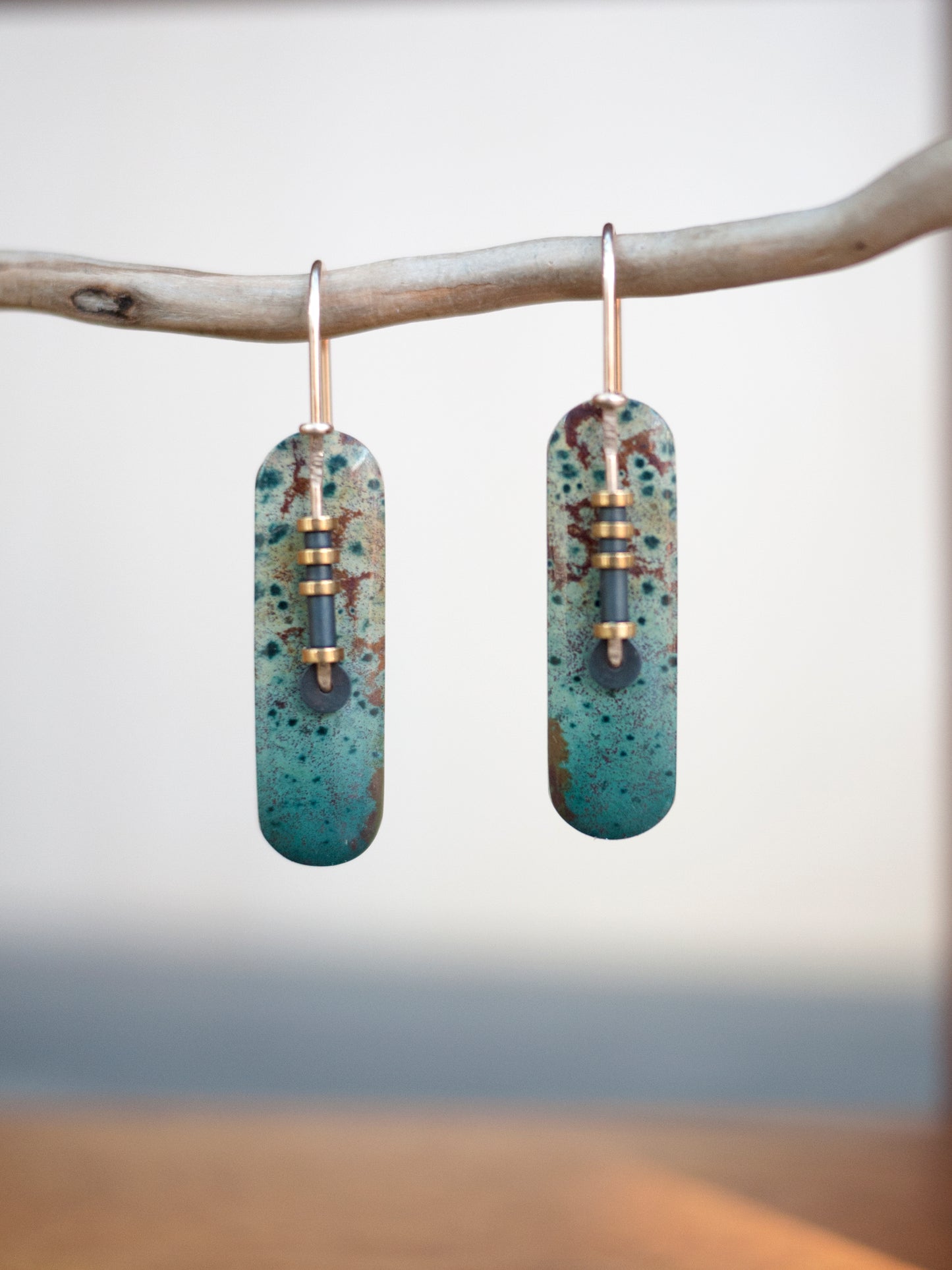 Forest Jasper Drop Earrings