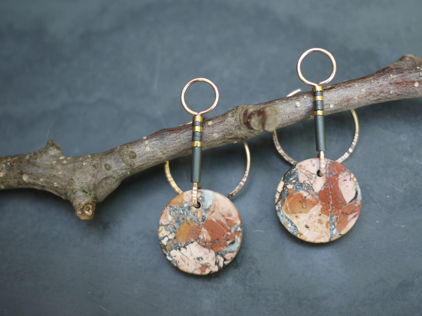 Maligano Jasper Circle Motif Ear Jackets