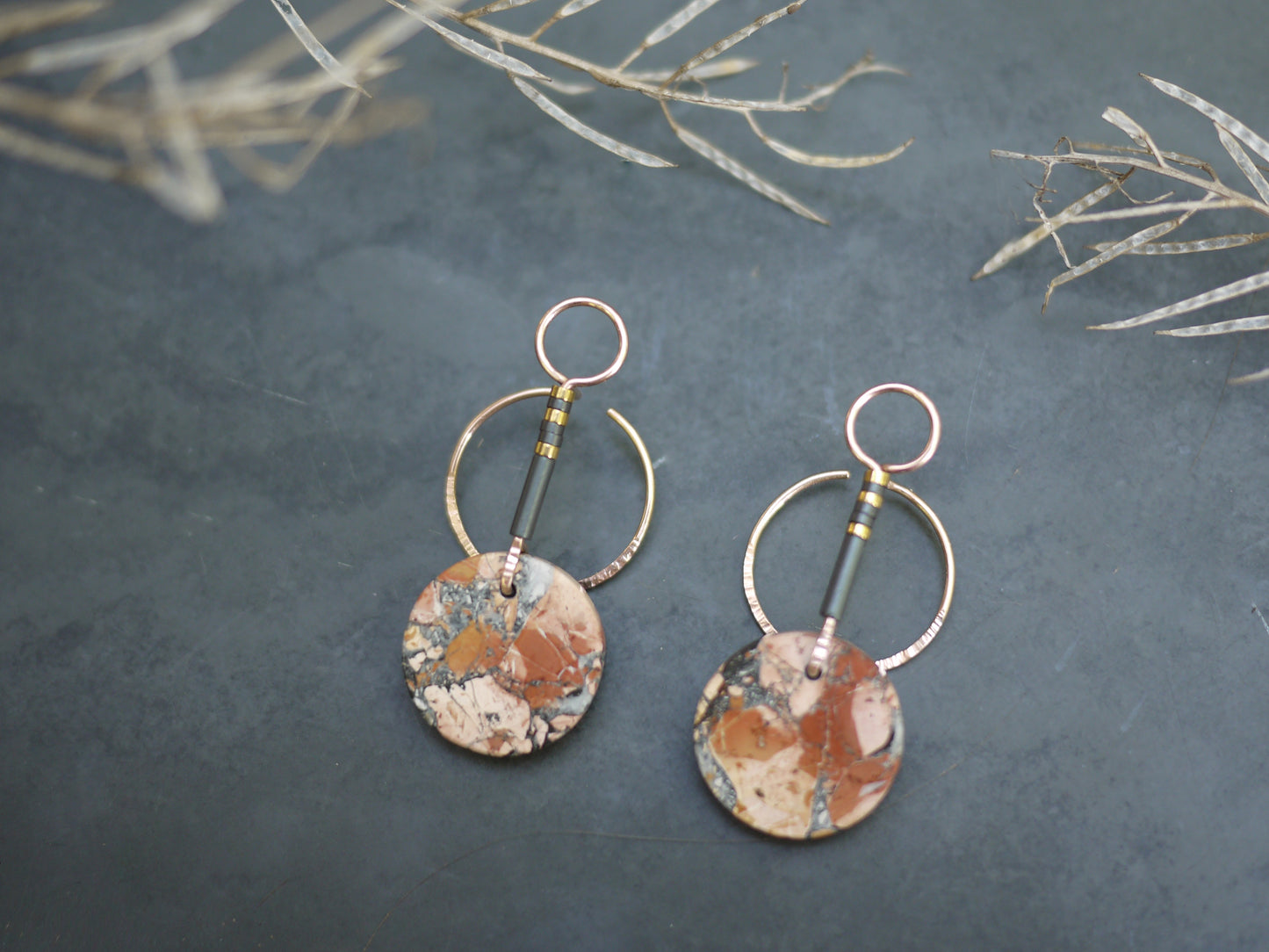Maligano Jasper Circle Motif Ear Jackets