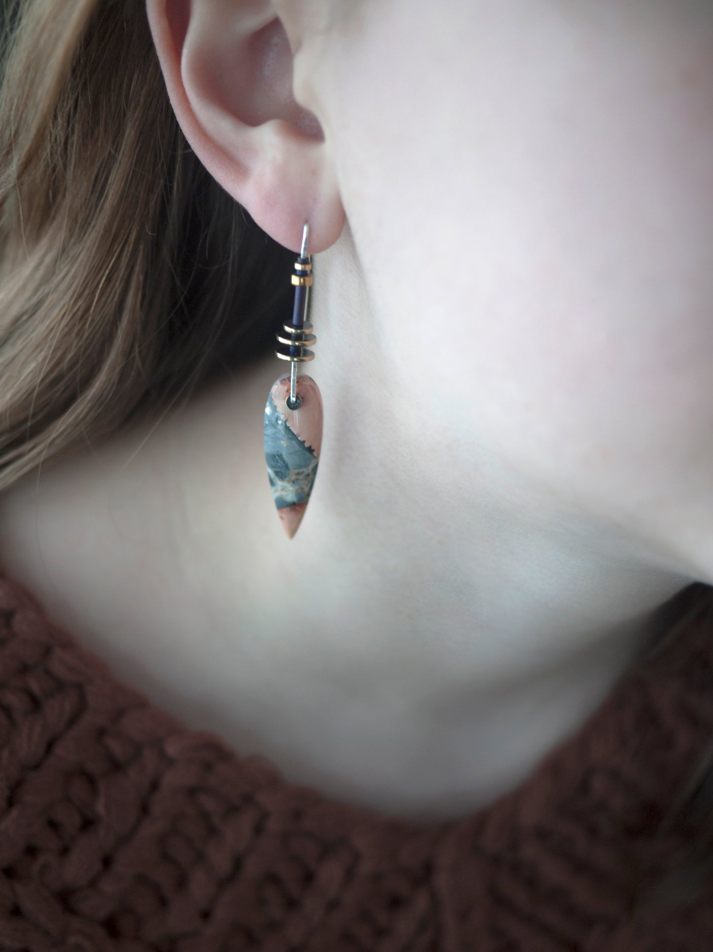 Maligano Jasper Spear Earrings