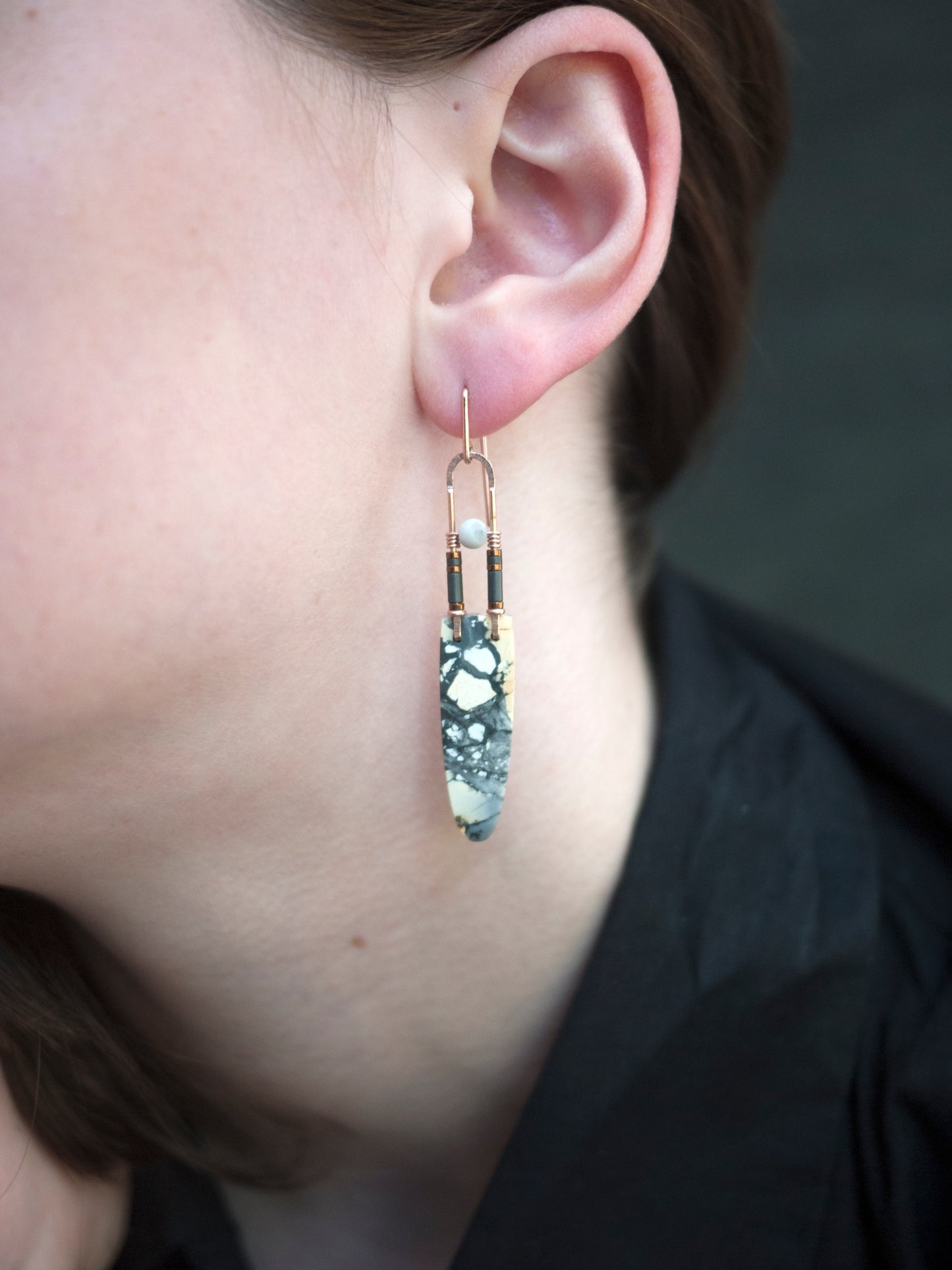 Maligano Jasper Spear Earrings