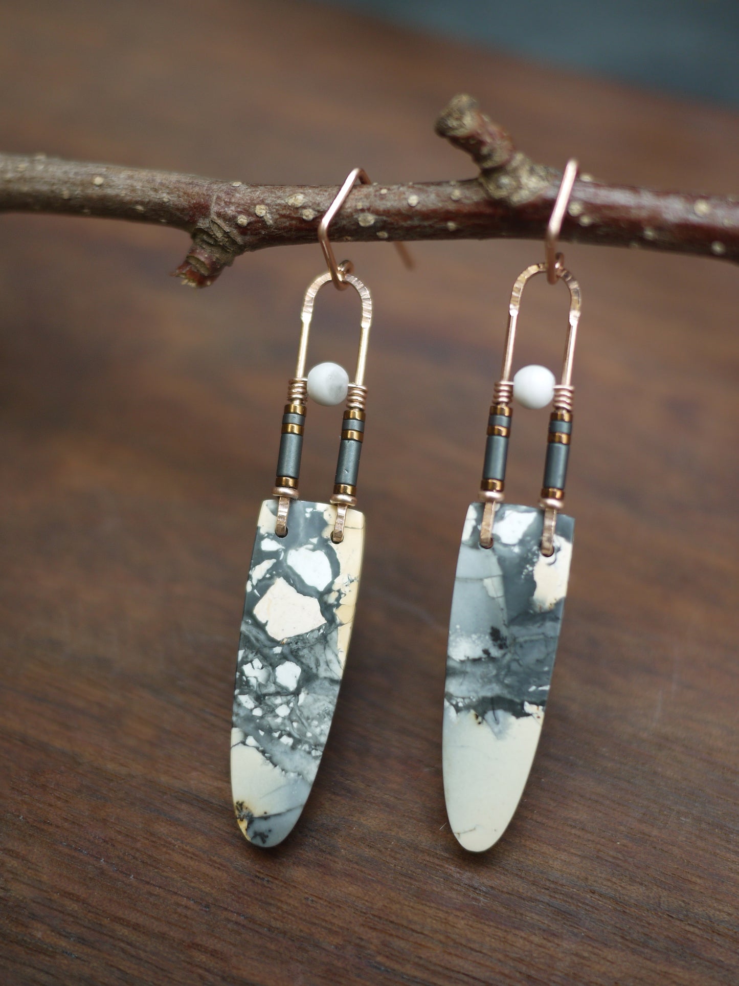 Maligano Jasper Spear Earrings
