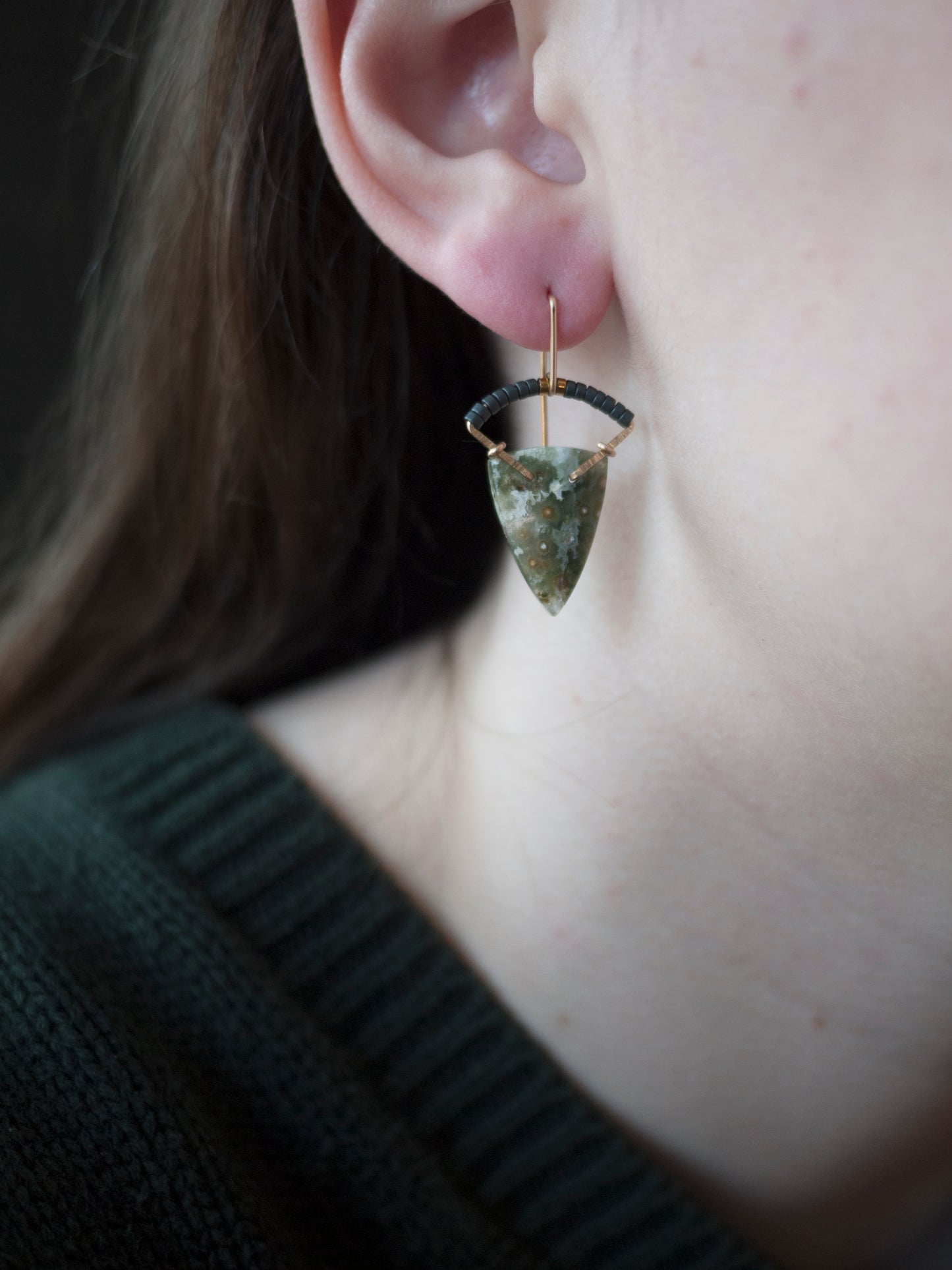 Ocean Jasper Arch Earrings Dangle Earrings