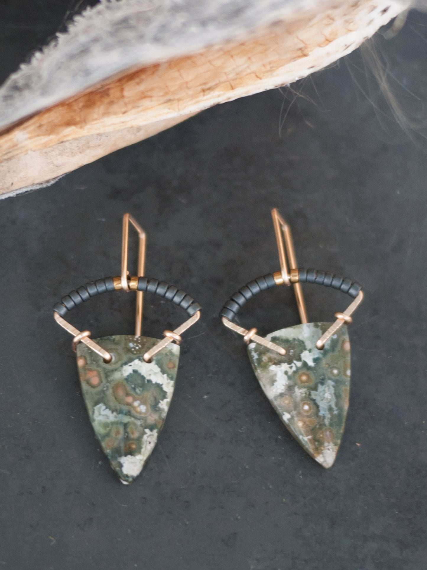 Ocean Jasper Arch Earrings Dangle Earrings