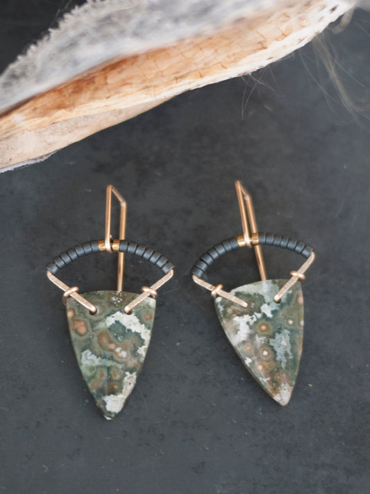Ocean Jasper Arch Earrings Dangle Earrings
