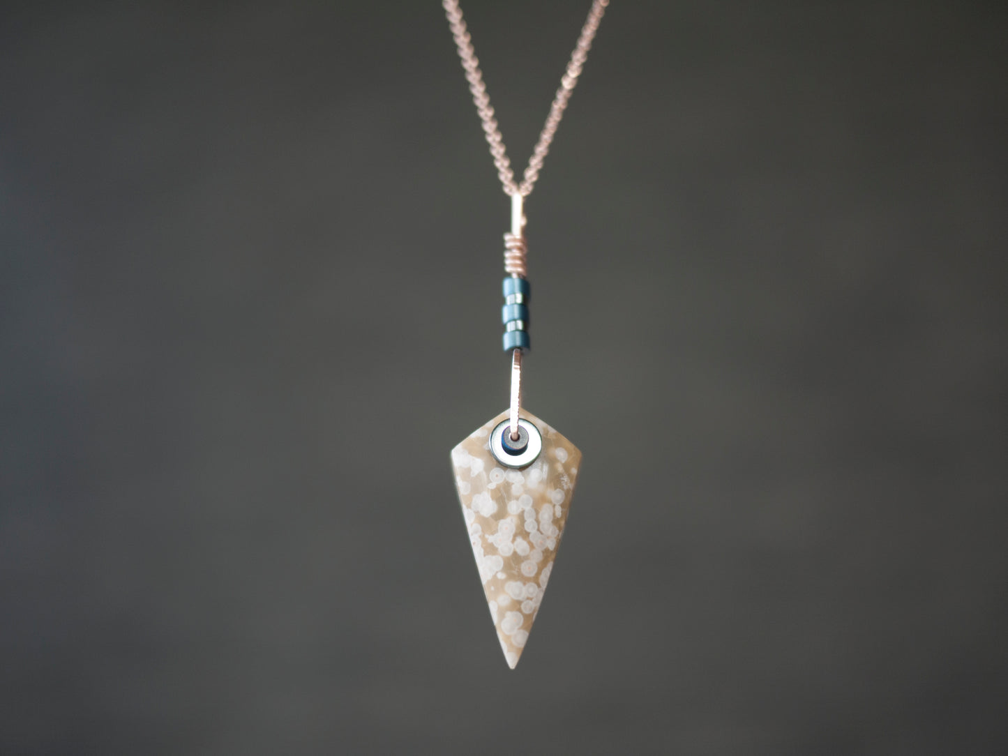 Ocean Jasper Spear Necklace