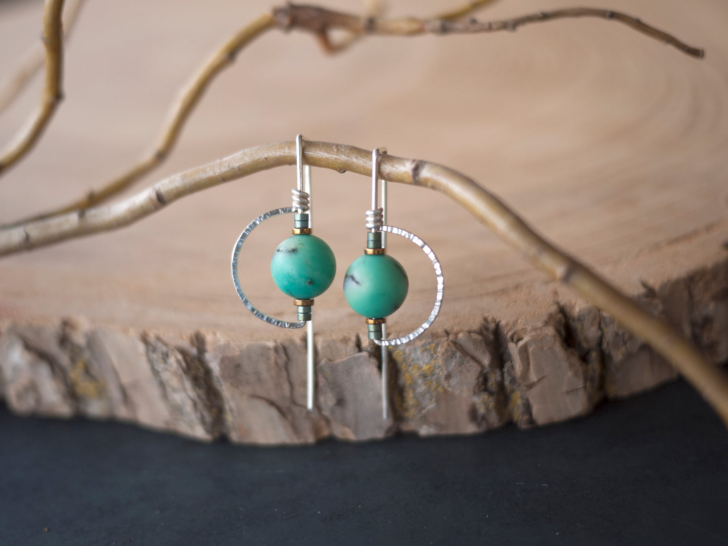 Orbit Stone Drop Earrings