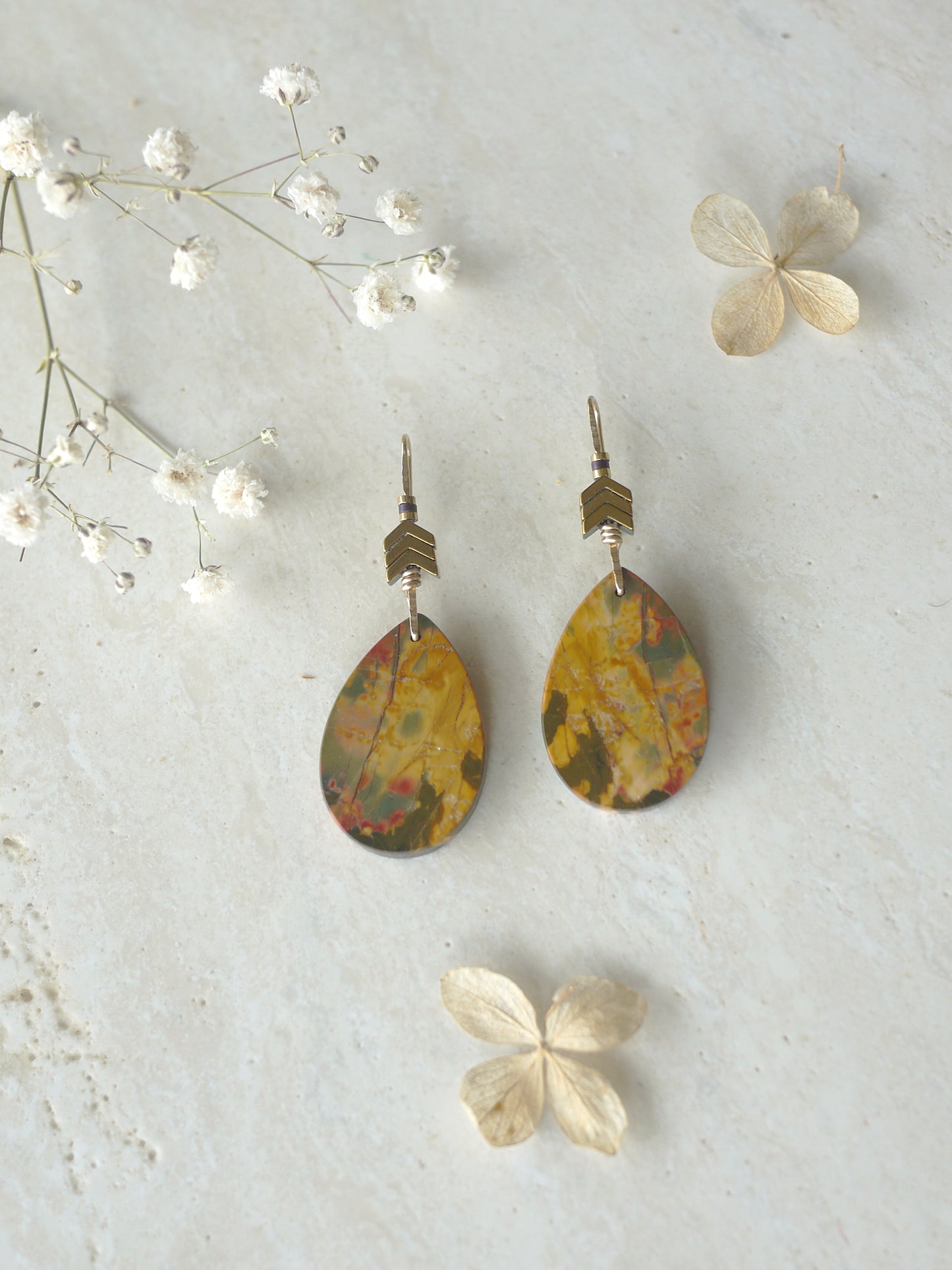 Picasso Jasper Teardrop Earrings