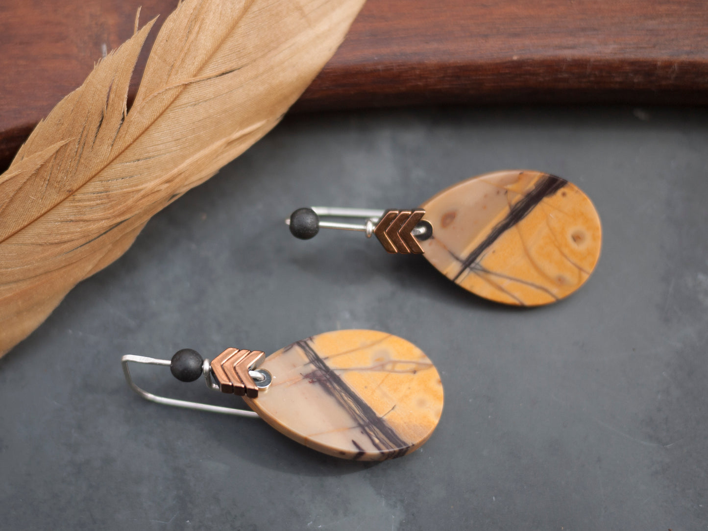 Red Creek Jasper Teardrop Earrings