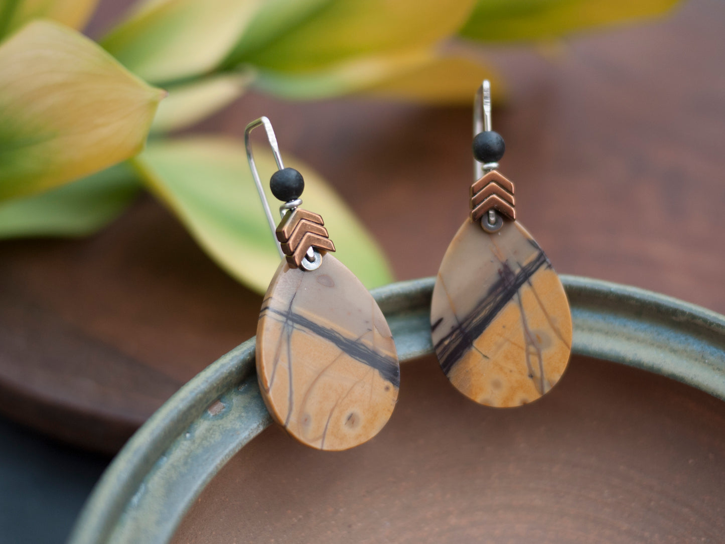 Red Creek Jasper Teardrop Earrings