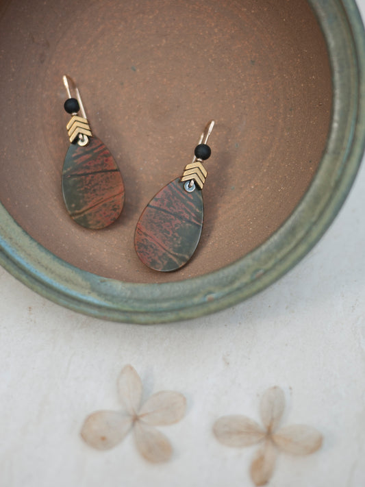 Red Creek Jasper Teardrop Earrings #2