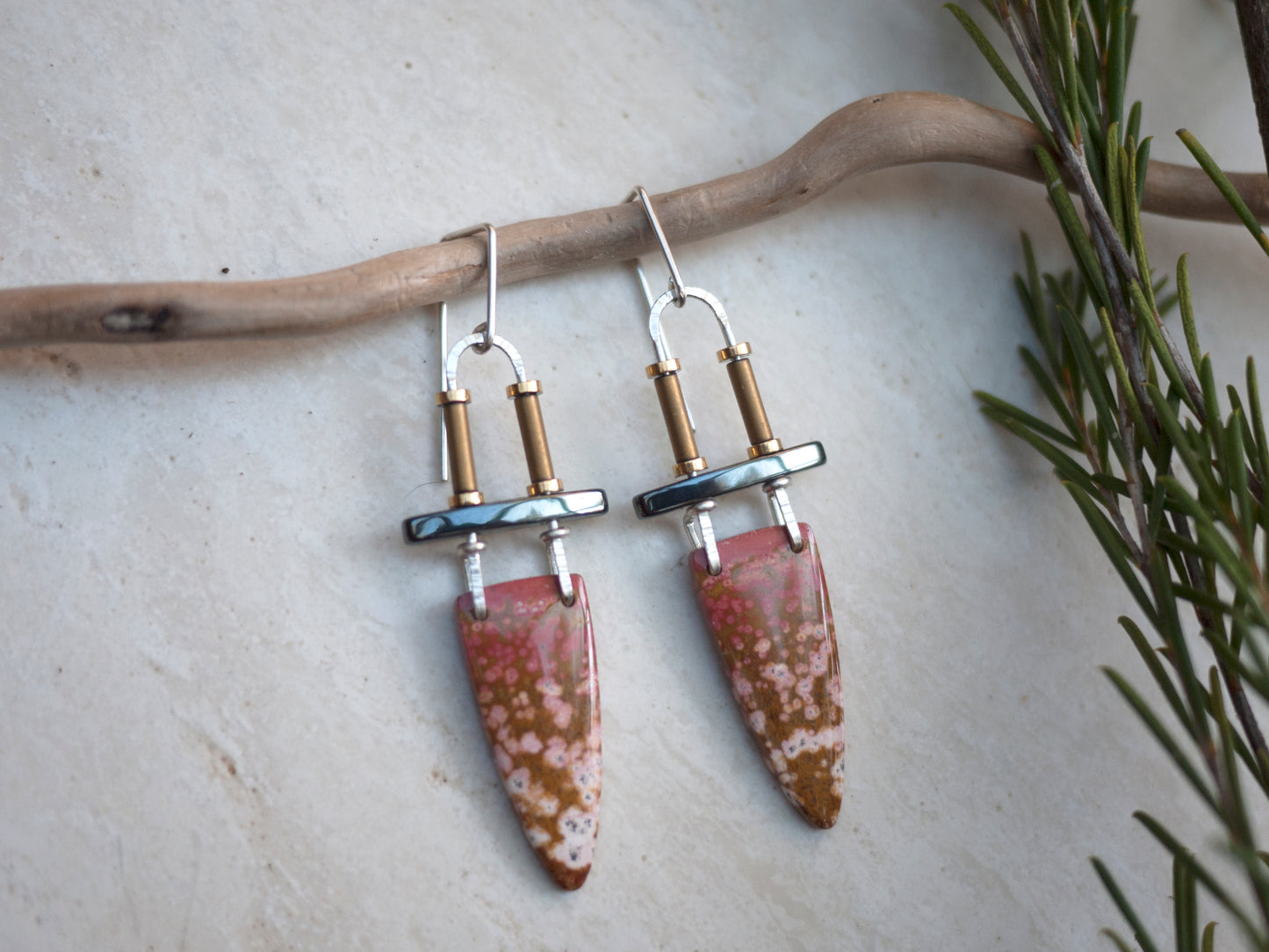 Ocean Jasper Dangle Earrings