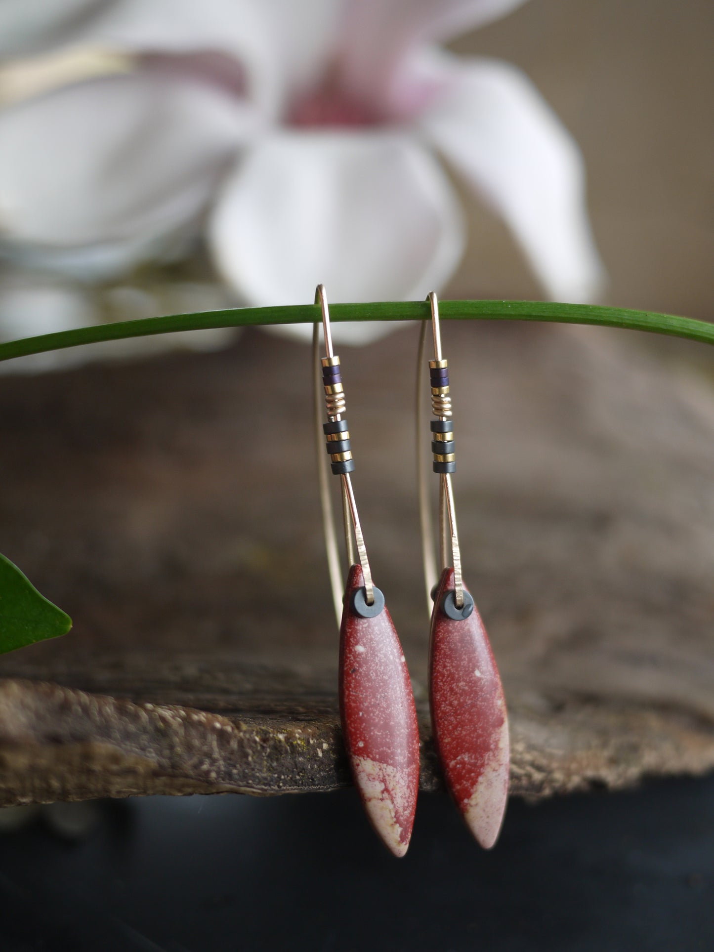 Red River Jasper Sculptural Earrings