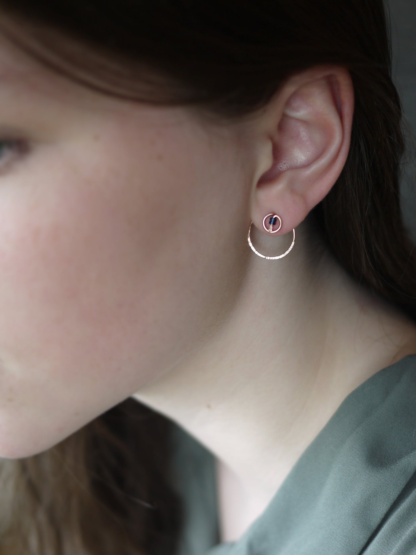 Small Double Hoop Ear Jackets
