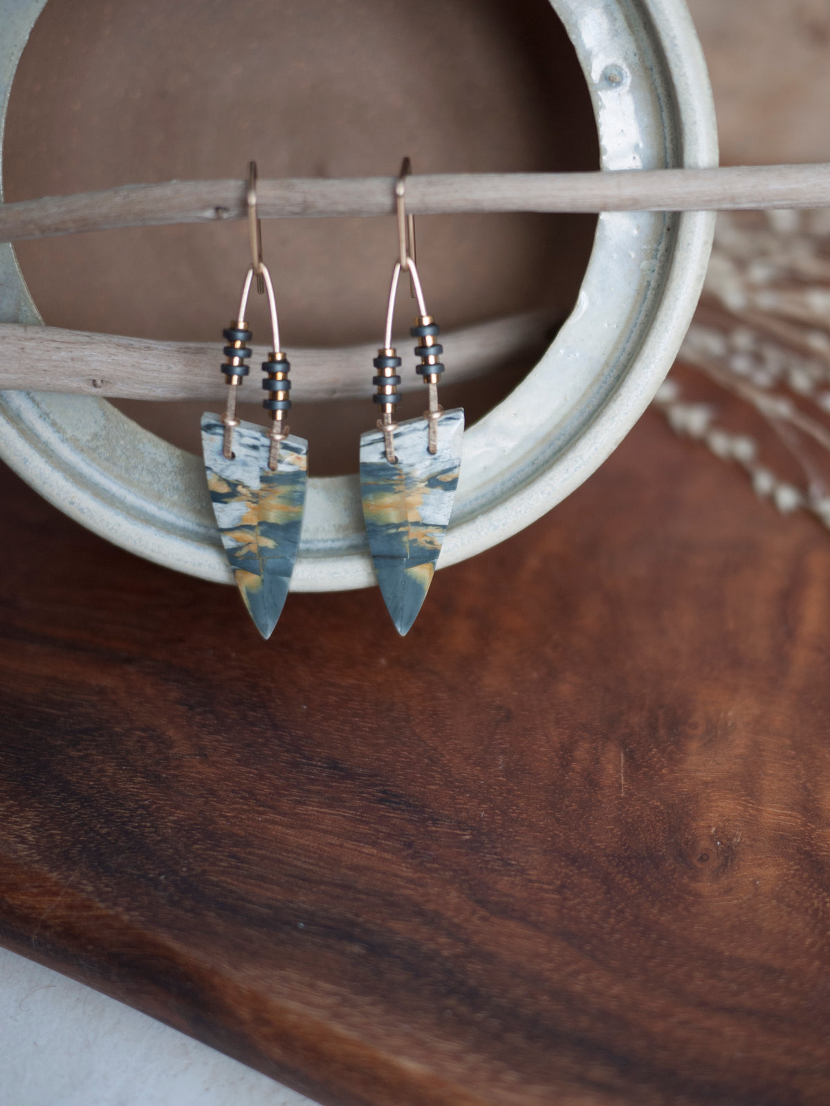 Sumatran Jasper Dangle Earrings