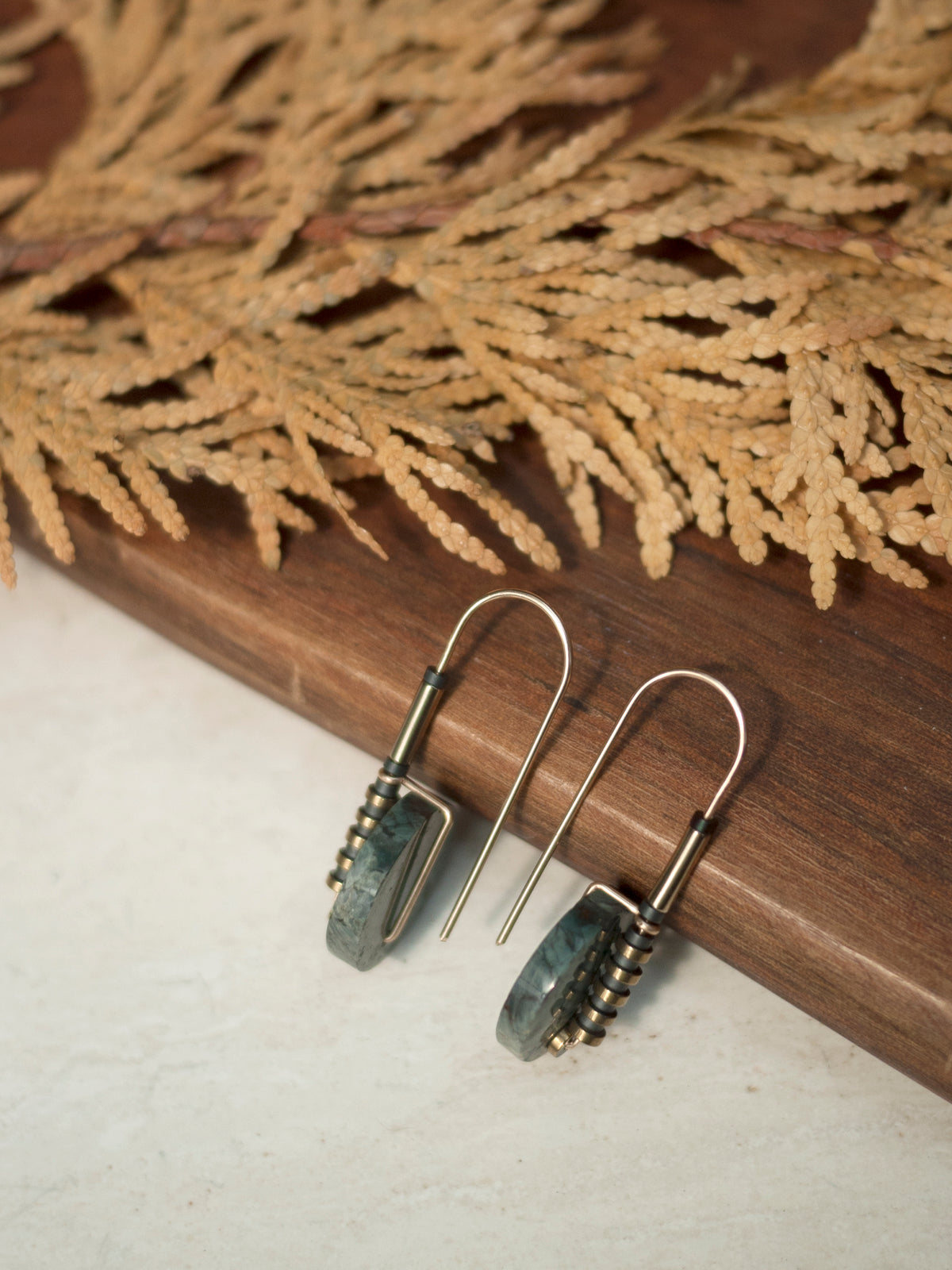 Simple Sumatran Circle Drop Earrings