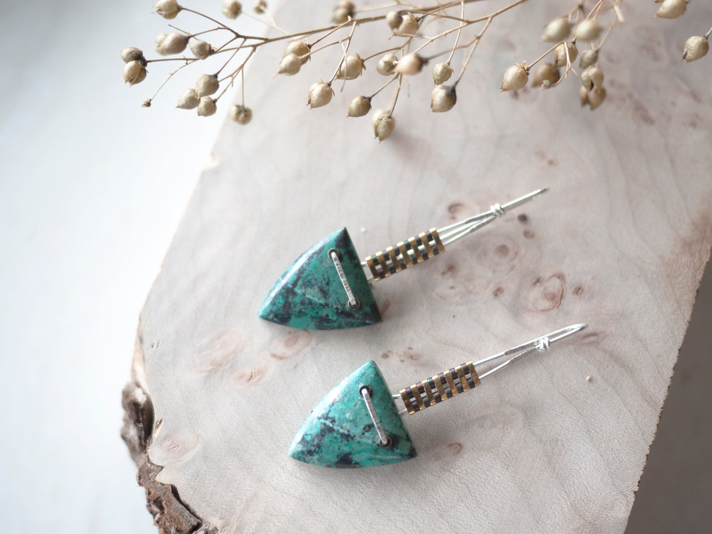 Chrysocolla Drop Earrings