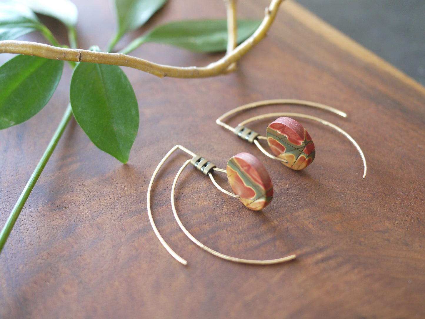 Tribal Picasso Jasper Drop Earrings