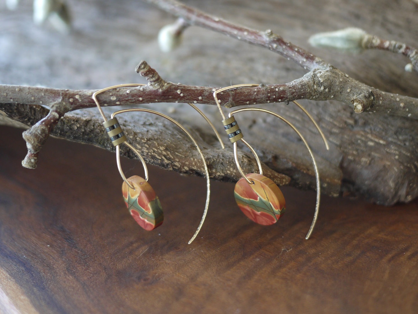 Tribal Picasso Jasper Drop Earrings
