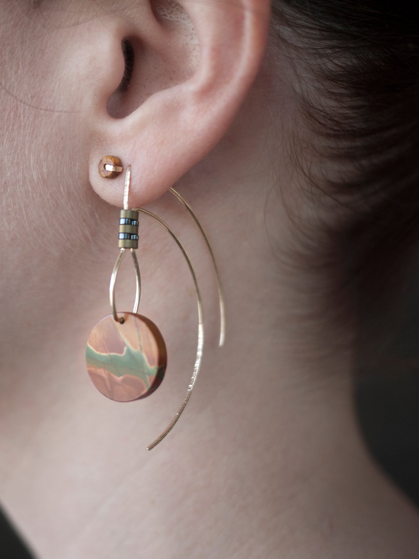 Tribal Picasso Jasper Drop Earrings