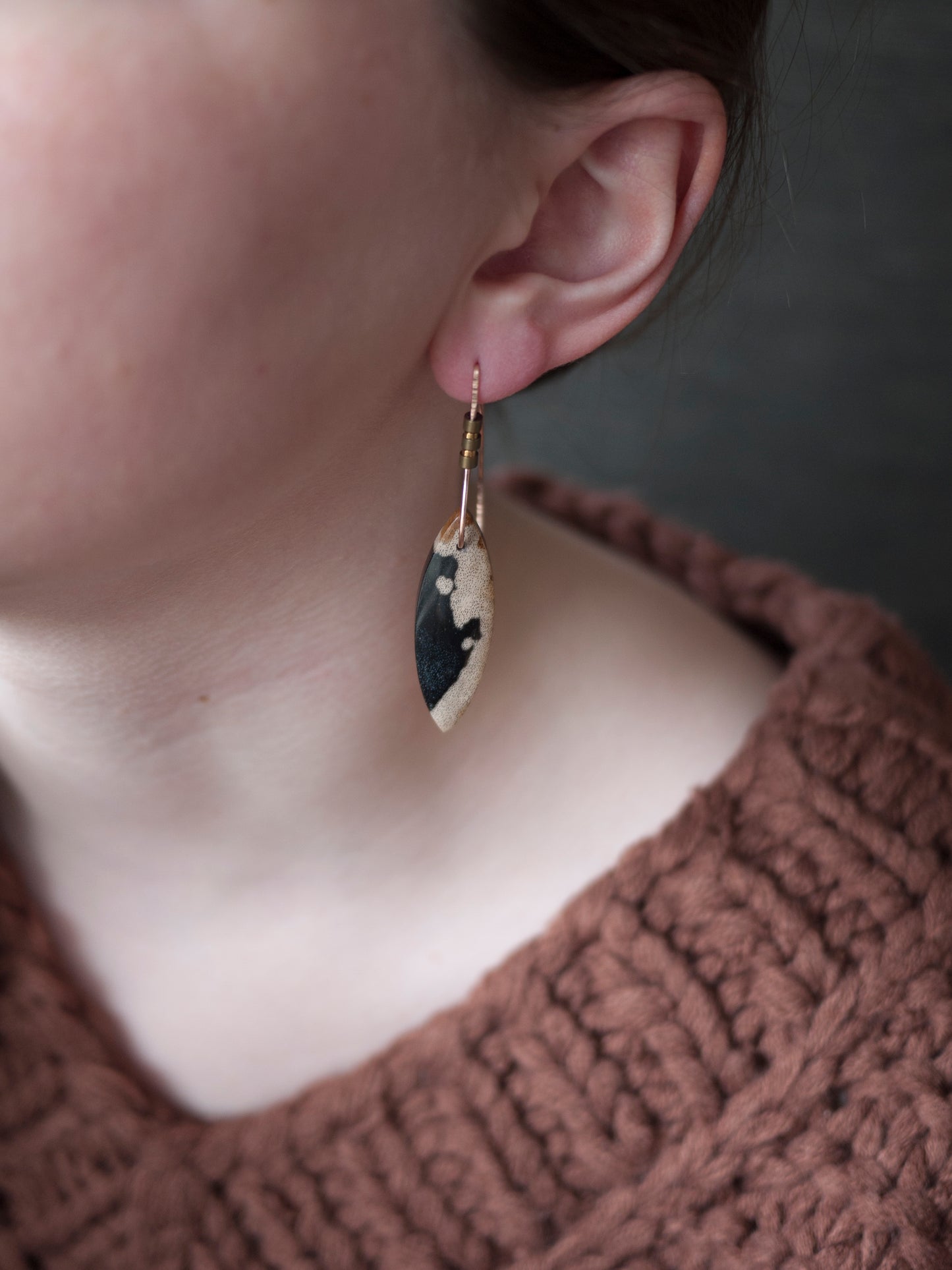 Palmwood Tribal Earrings