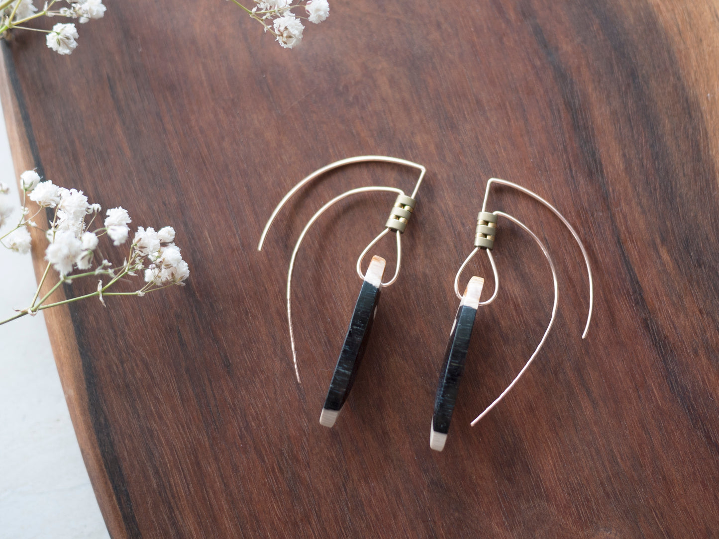 Palmwood Tribal Earrings