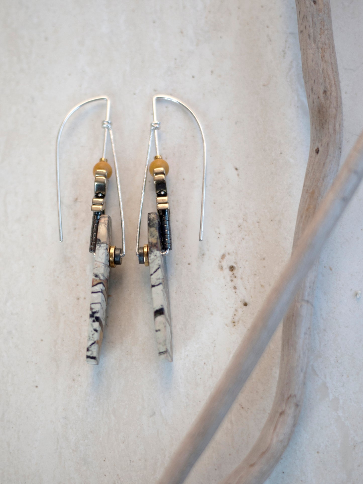 Picture Jasper Drop Earrings
