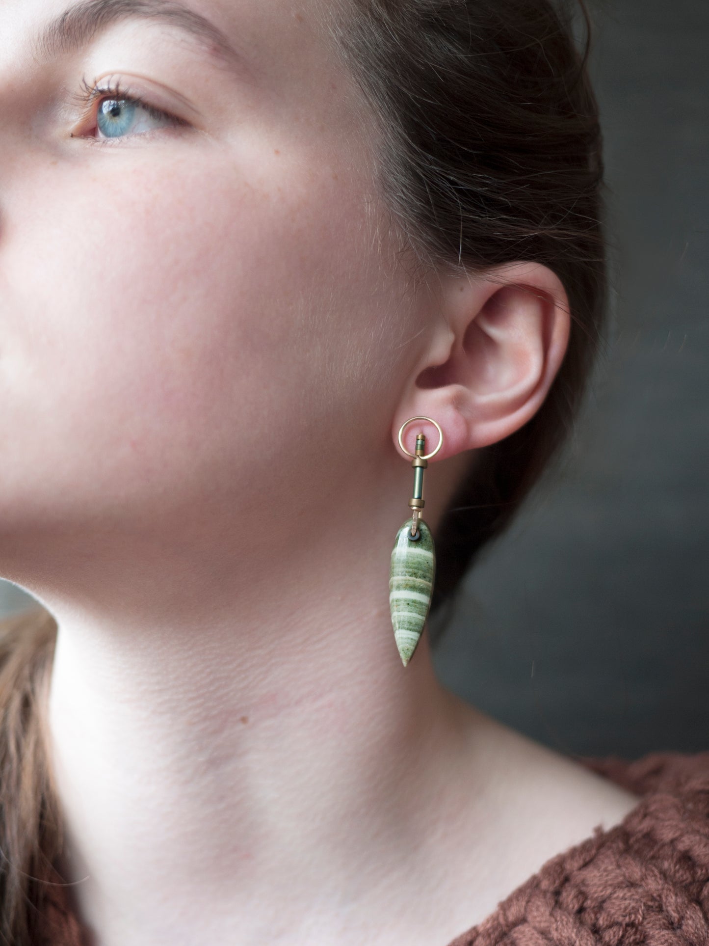 Fancy Zebra Jasper Drop Earrings