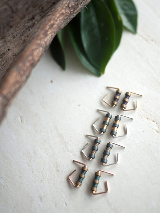 Minimalistic Beaded Hugger Earrings