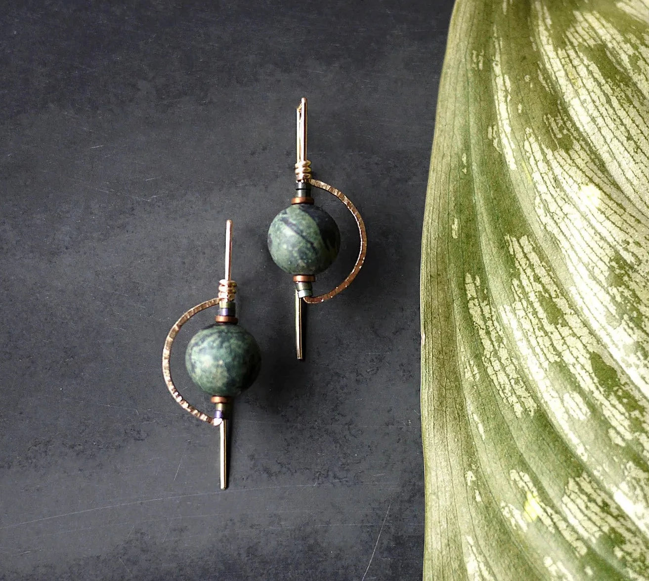 Orbit Stone Drop Earrings