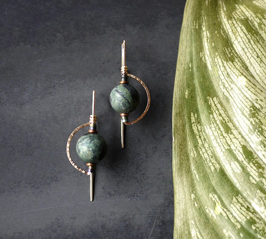 Orbit Stone Drop Earrings