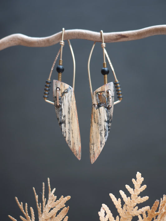 Abstract Brecciated Jasper Drop Earrings