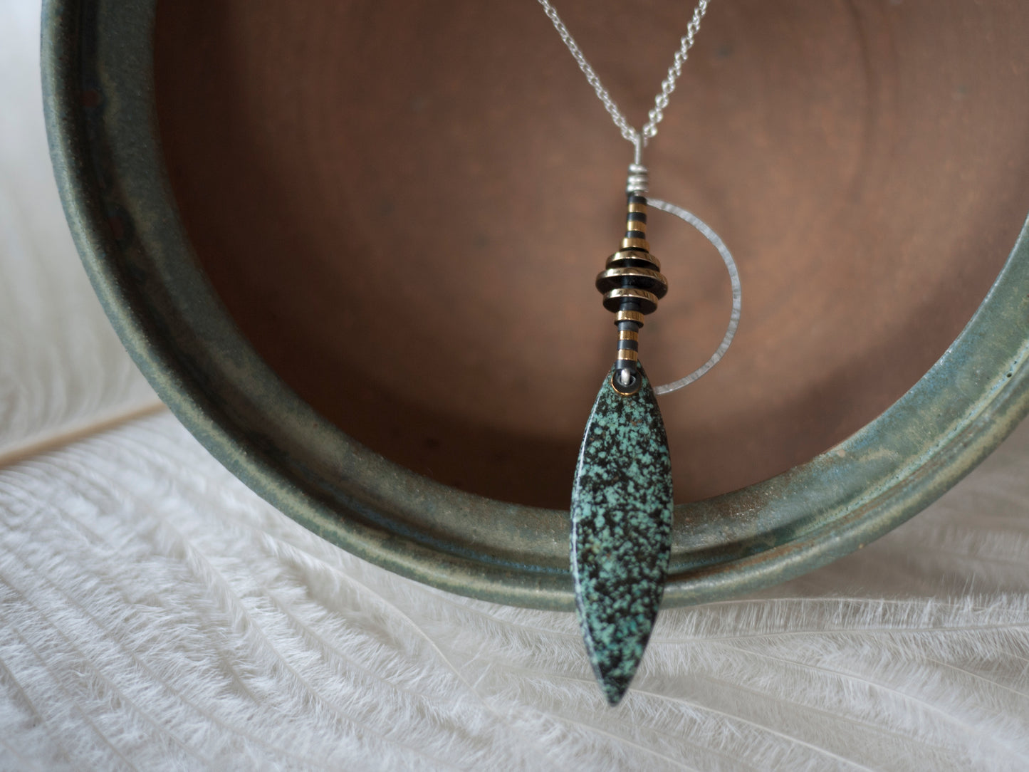 African Turquoise Marquee Pendants Necklace