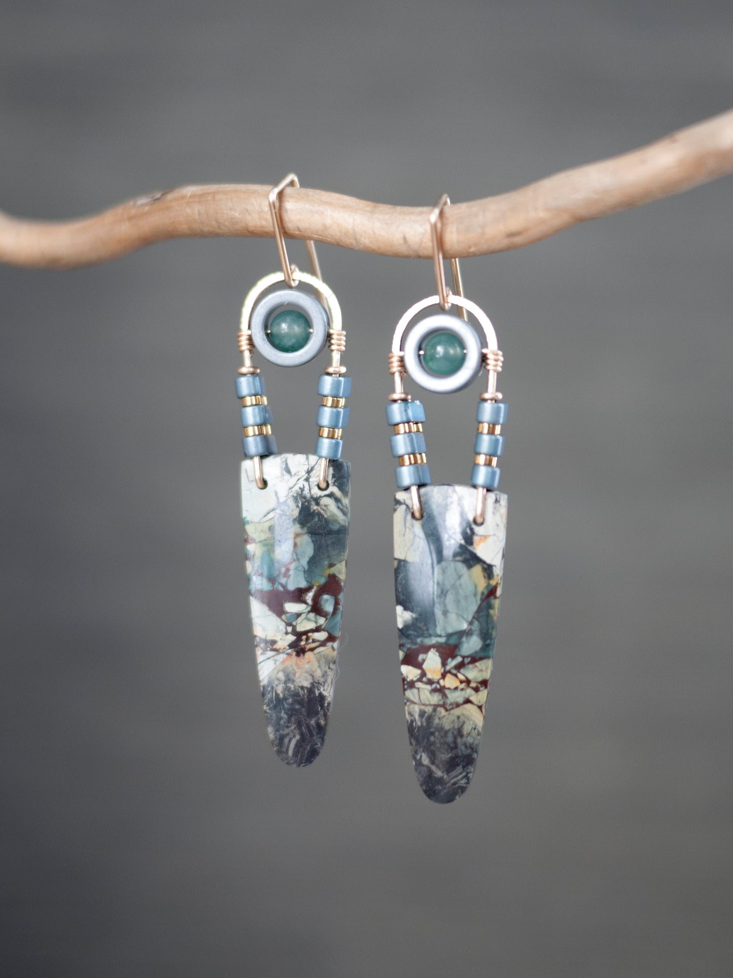Brecciated Jasper Dangle Earrings
