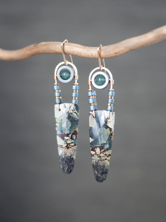 Brecciated Jasper Dangle Earrings