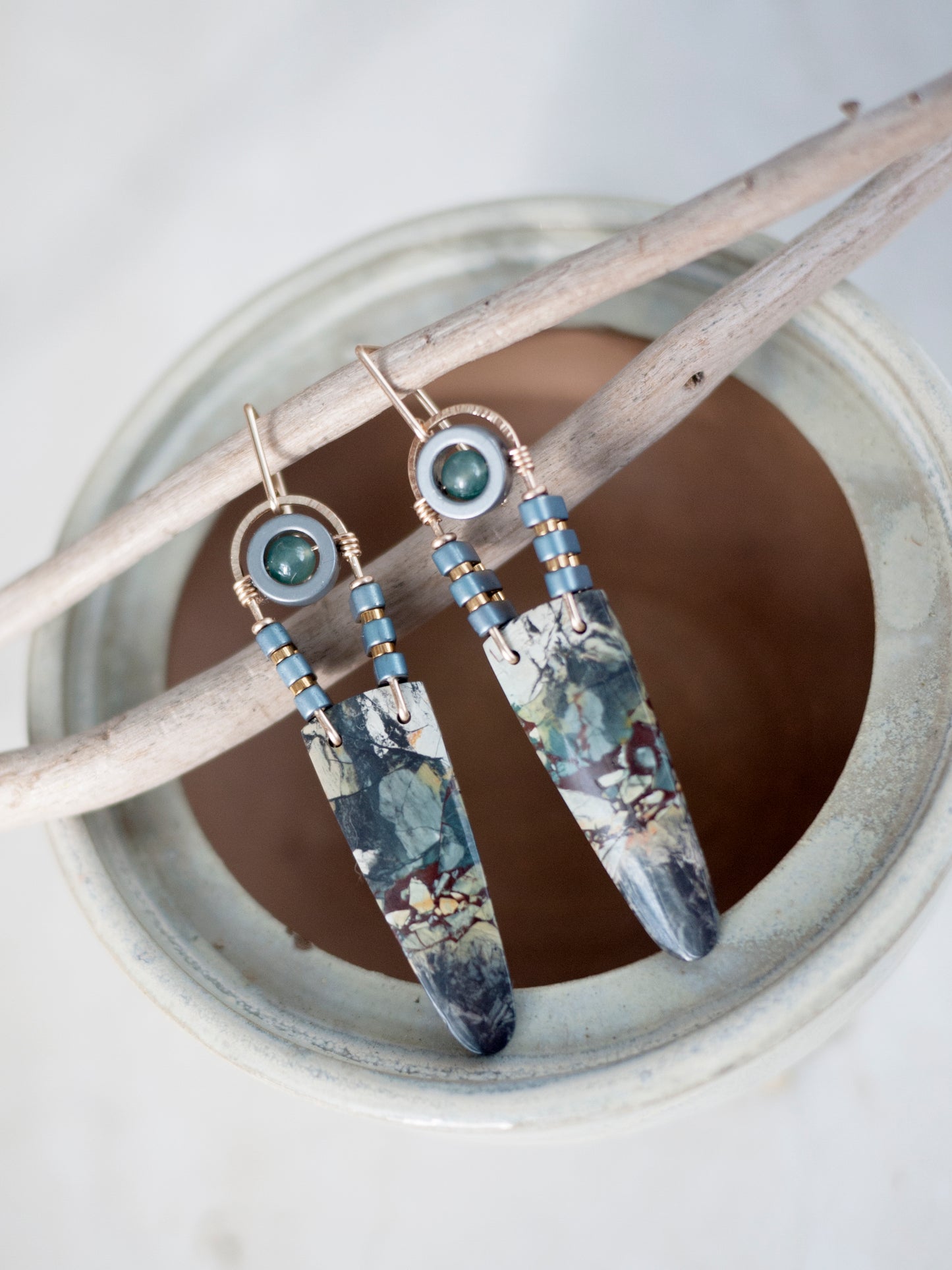 Brecciated Jasper Dangle Earrings