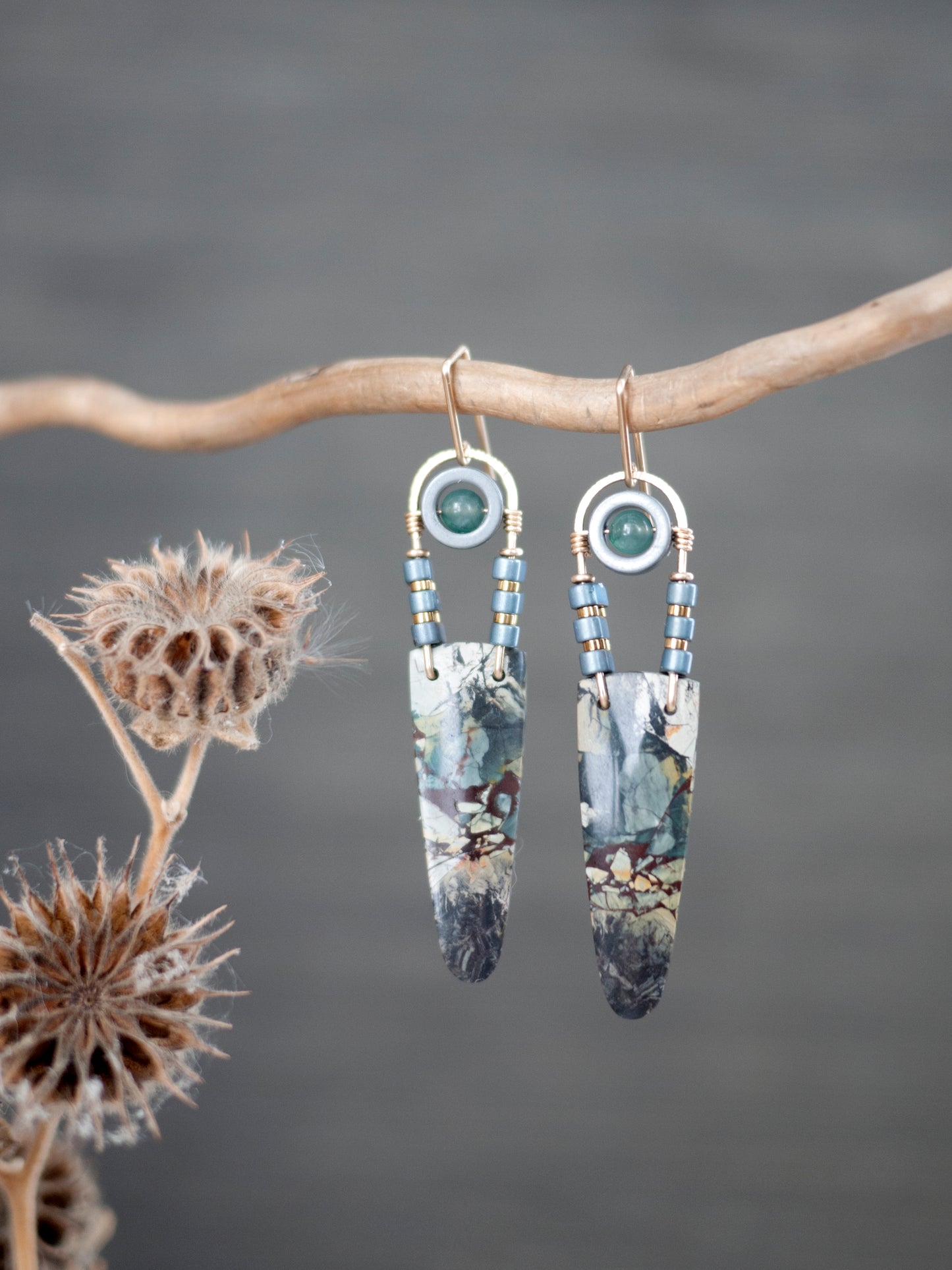 Brecciated Jasper Dangle Earrings