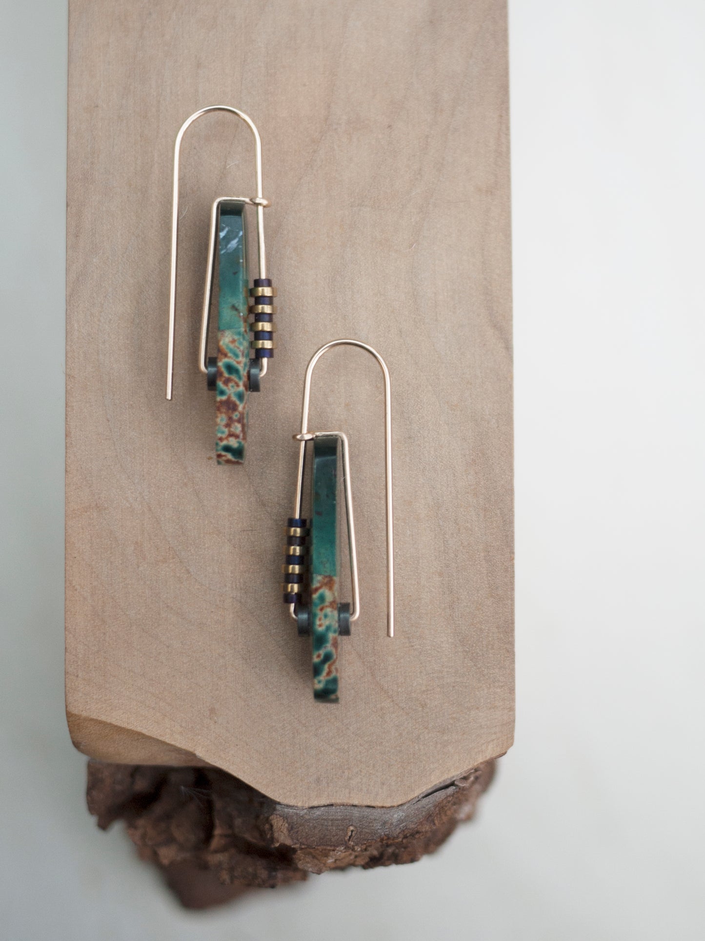 Oval Morning Dew Jasper Drop Earrings #2